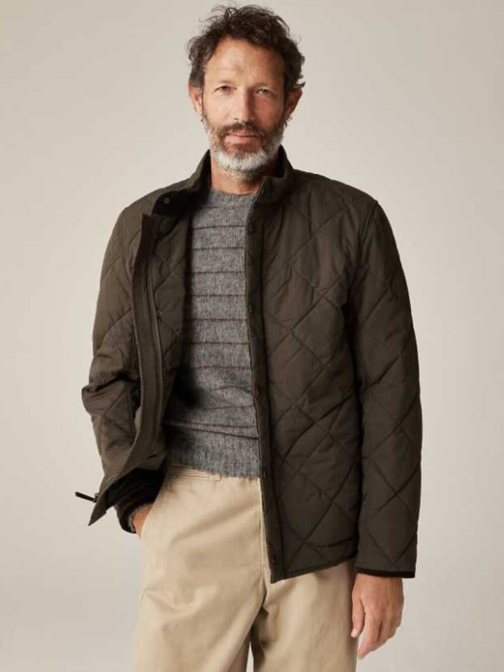 New XXL J.Crew Sussex quilted jacket with PrimaLoft in Deep Olive